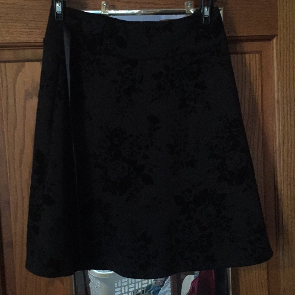 velvet patterned skirt